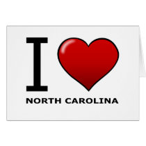 I LOVE NORTH CAROLINA GREETING CARDS