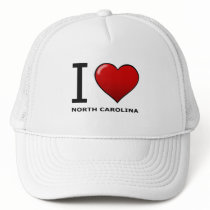 I LOVE NORTH CAROLINA TRUCKER HAT