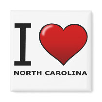 I LOVE NORTH CAROLINA REFRIGERATOR MAGNET