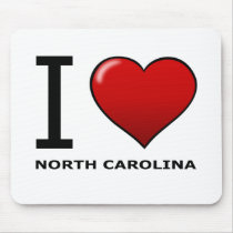 I LOVE NORTH CAROLINA MOUSE PAD