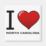 I LOVE NORTH CAROLINA REFRIGERATOR MAGNET