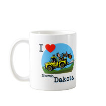 I Love North Dakota Country Taxi mugs