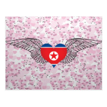 I Love North Korea -wings Post Cards
