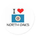 I Love North Oaks Minnesota Stickers