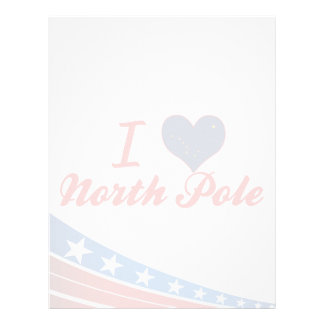 I Love North Pole, Alaska Customized Letterhead