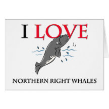 I Love Northern Right Whales Greeting Card