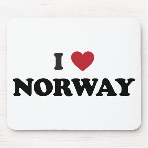 I Love Norway Mouse Pads