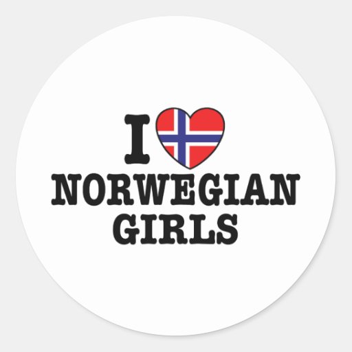 I Love Norwegian Girls Sticker