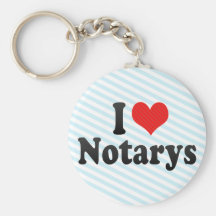 I Love Notarys Keychains