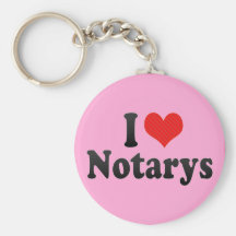 I Love Notarys Keychains