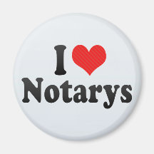 I Love Notarys Magnets