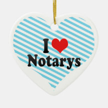 I Love Notarys Ornament