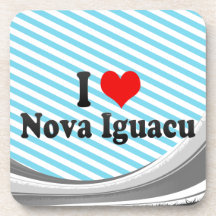 I Love Nova Iguacu, Brazil Beverage Coaster