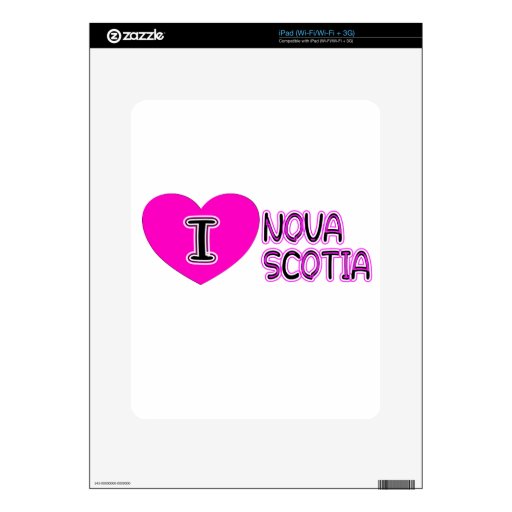 I love NOVA SCOTIA iPad Decals