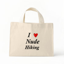I Love Nude Hiking Canvas Bags
