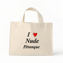 I Love Nude Petanque Tote Bags
