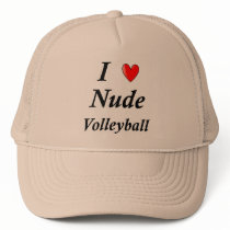 I Love Nude Volleyball Mesh Hat