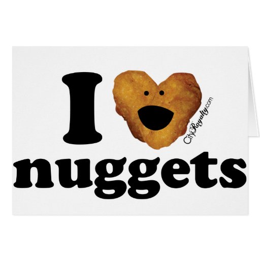 I love nuggets card Zazzle