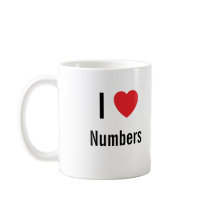 I love Numbers mugs by funnycustomtshirts I love Numbers mugs