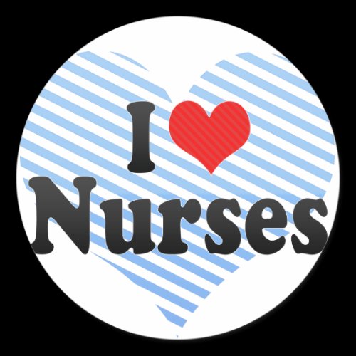 I Love Nurses Stickers