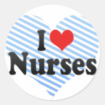 I Love Nurses Stickers