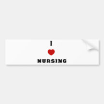 I Love Nursing Bumper Sticker