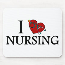 I Love Nursing Mouse Pad