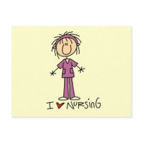 I Love Nursing Tshirts and Gifts Post Card