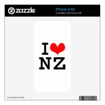 I Love NZ iPhone 4S Decals