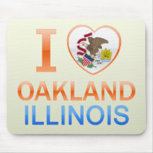 I Love Oakland, IL Mousepads