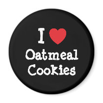 I love Oatmeal Cookies heart T-Shirt magnets by funnycustomtshirts I love Oatmeal Cookies heart T-Shirt magnets