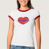 , I LOVE OBABMA DEMOCRATIC T SHIRT