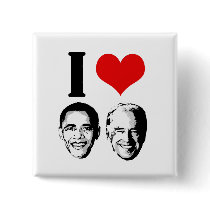 I Love Obama / Biden Buttons