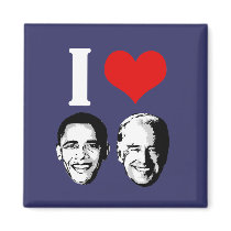 I Love Obama / Biden magnets
