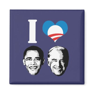 I LOVE OBAMA BIDEN MAGNET by ObamaBiden