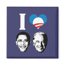 I LOVE OBAMA BIDEN magnets