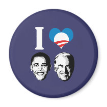 I LOVE OBAMA BIDEN magnets