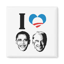 I LOVE OBAMA BIDEN magnets