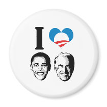 I LOVE OBAMA BIDEN magnets