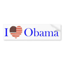 I Love Obama Bumper Sticker bumper stickers