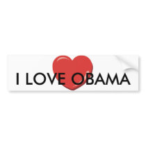 I LOVE OBAMA BUMPER STICKER bumper stickers