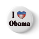 I Love Obama button