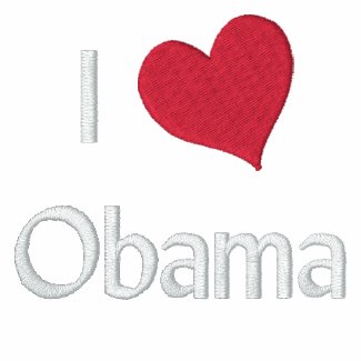 I Love Obama Embroidered Shirt embroideredshirt