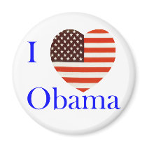 I Love Obama Magnet