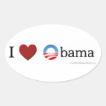 I love Obama Oval Sticker