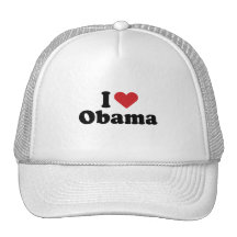 I LOVE OBAMA - -.png Hats