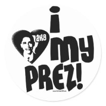I Love Obama Sticker