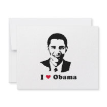 I Love Obama T-shirt invitations
