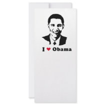 I Love Obama T-shirt rack cards