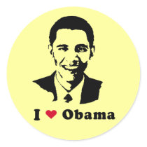 I Love Obama T-shirt stickers by obamashirts I Love Obama T-shirt stickers